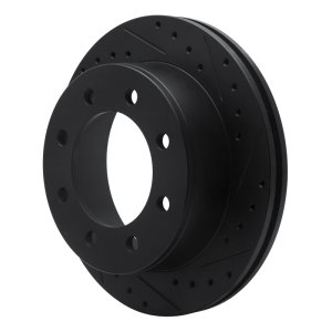 Chevrolet Express 2500 Brake Rotor (1) - Rear Right - R1 Concepts - Drilled & Slotted - Black - `99-`20